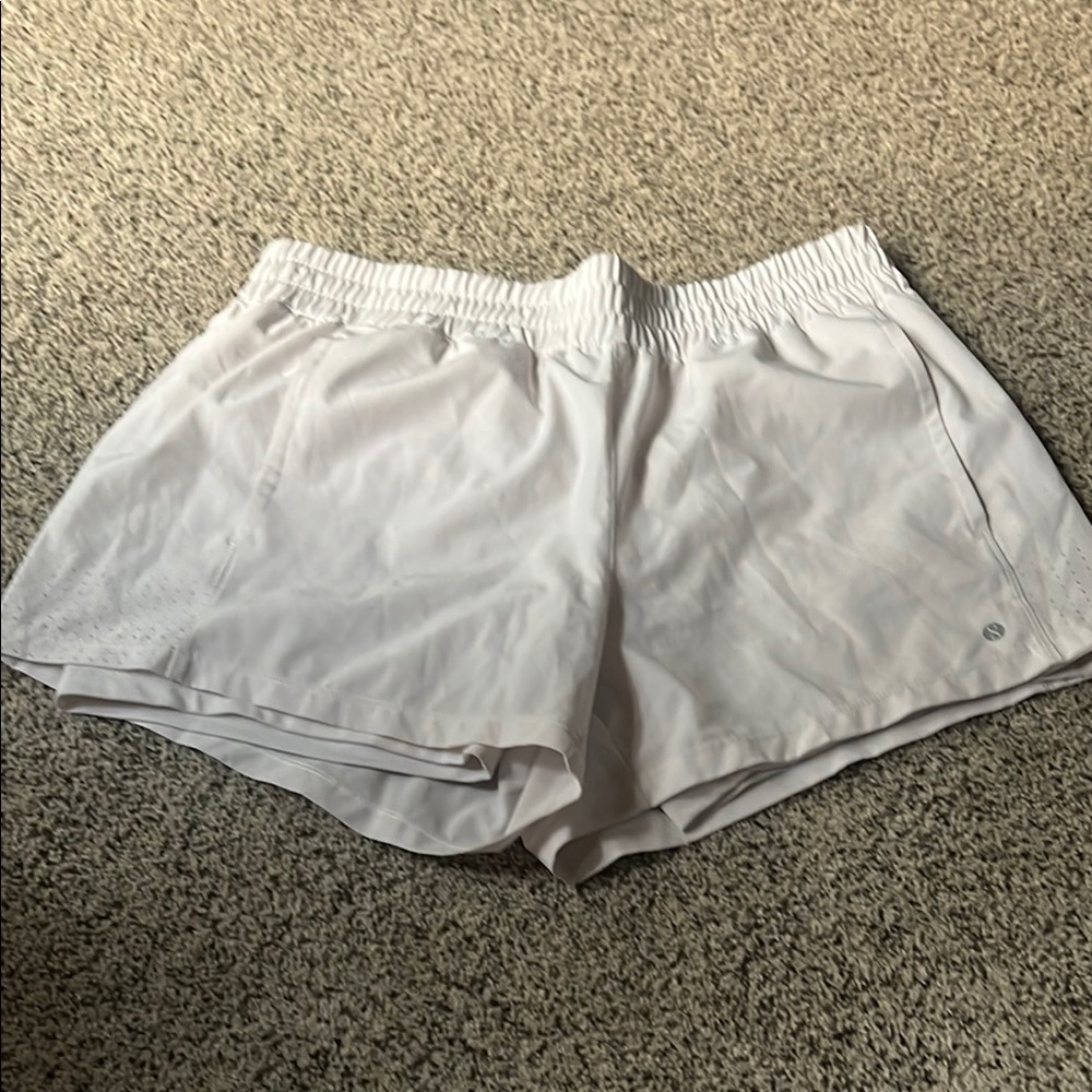 Women's White Athletic Shorts